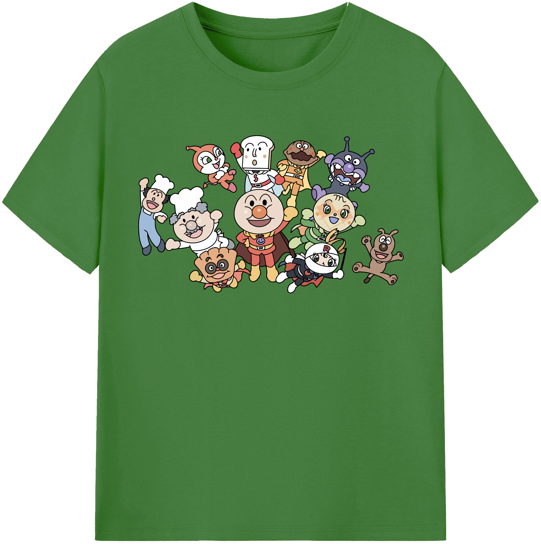 （画像用） アンパンマン Anpanman レディースカジュアルプリントTシャツ（綿100％）